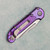 Microtech Marfione Select LUDT T/E Gen III Purple Haze Frag Titanium Handle Stonewash Standard Purple Accent 1136-10FRMS5