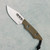 Heretic Knives Kobold Bowie Fixed Blade OD Green G10 Handle StonewashStandard Blade H065-2A-OD-G10