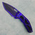 Heretic Knives Medusa Auto Recurve Tanto Secret Cel Shading w/ Black Grip Tape Inlays H012-CS-SC