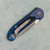 Microtech Marfione Select LUDT T/E Gen III Antique Blue Titanium Handle w/ Black Grip Tape Inlays Apocalyptic Part Serrated 1136-11APMS4