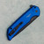 Pro-Tech Mordax Button Lock Flipper Solid Blue Handle DLC 20CV Blade CCKSS26.MORDAX.1