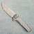 MachineWise Sonora Button Lock Flipper Streamline Texture Titanium Integral Handle Titanium Bolster Lightwash S90V Blade
