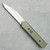Chuck Gedraitis Switch Army Switch Blade Sage Green Aluminum Scales w/ Titanium Liners Satin Nitro-V Bowie Blade