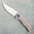 Holt Bladeworks Renegade Prestige Inset Lock Ridgeback Titanium Handle Stonewashed 1.0 M390 Blade Black Timascus Collars