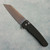Pro-Tech Malibu Button Lock Flipper Reverse Tanto Green Textured Handle Smoky Grey DLC MagnaCut Blade 5406-SGGREEN