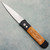 Pro-Tech Godfather Black Handle w/ Maple Burl Wood Inlays Satin Blade 906-SATIN