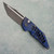 Hypercut Manufacturing Dharma Auto Blue/Bronze Titanium Honeycomb Handle 2-Tone Blade