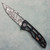 John Gray Custom Slitter Frame Lock Flipper Rocked Carbon Fiber/Rocked Skeletonized Blue/Bronze Titanium Handle Acid Rain MagnaCut Harpoon Blade