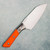 Microtech Santoku 6" Knife Ember G-10 Handle w/ Bead Blast Titanium Bolster Stonewash Standard Blade 3200B-10EM