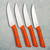Microtech Steak Knife Set Ember G-10 Handle Stonewash Standard 3600-10SETEM