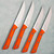 Microtech Steak Knife Set Ember G-10 Handle Stonewash Standard 3600-10SETEM