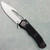 Heretic Knives Wraith V4 Manual Clip Point Black Handle w/ Black Grip Tape Inlays Stonewash Standard H001-2A