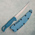 Benchmade Water Fishcrafter 5" Fillet Knife Depth Blue Santoprene Handle Stonewashed Blade 18030
