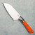 Microtech Santoku 4" Knife Ember G-10 Handle w/ Bead Blast Titanium Bolster Stonewash Standard Blade 3300B-10EM