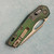 Microtech Marfione Select  MSI RAM-LOK Antique Green Frag Titanium Handle Bronzed Stonewash Part Serrated Blade Bronze Accent 210-14FRMS1