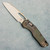 Microtech Marfione Select  MSI RAM-LOK Antique Green Frag Titanium Handle Bronzed Stonewash Standard Blade Bronze Accent 210-13FRMS1