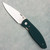 Three Rivers Manufacturing TRM Atom Liner Lock Flat Forest Green G10 Scales Stonewashed MagnaCut Blade