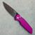 Pro-Tech TR-3 Integrity Button Lock Relic Textured Purple Handle DLC S35VN Blade NYCKS25.INT.2