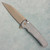 Pro-Tech Malibu Button Lock Flipper Wharncliffe Blasted/Tumbled Dragon Scale Handle Bronzed MagnaCut Blade AE CUSTOM SHOP