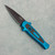 Kershaw Launch 12 Auto Diskin Design Teal Handle w/ Carbon Fiber Inlay Black Blade 7125TEALBLK