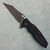 Hinderer Knives Eklipse 3.5 Wharncliffe Tri-Way Black Monkey Edge Frag Pattern G10/Black Titanium Handle Blackwash CPM-3V Blade (Pre-owned)