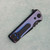 Chaves Knives Blue Label T.A.K. Liner Lock SE Drop Point Crosshatch Blue Titanium Handle Black Blade (Pre-owned)