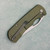 McNees Knives Dixon Frame Lock Diamond Pattern Green/Bronze Titanium Handle Satin Stonewash Magnacut Blade Satin Hardware