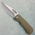 McNees Knives Dixon Frame Lock Green/Bronze Shockwave Titanium Handle Satin Stonewash Magnacut Blade Satin Hardware