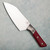 Microtech Santoku 6" Knife Merlot G-10 Handle w/ Bead Blast Titanium Bolster Stonewash Standard Blade 3200B-10MR