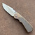 A2D Attn2Detail Mercantile Delta Framelock Folder Titanium Handle Arches "Inlay" Scales Satin Stonewash Harpoon Rising Grind Magnacut Blade