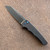 Pro-Tech Malibu Button Lock Flipper Reverse Tanto Black Dragon Scale Textured Handle Smoky Grey DLC MagnaCut Blade Sapphire Blue Hardware BST26.MALIBU.1