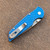 Pro-Tech TR-3 Integrity Button Lock Relic Textured Blue Handle Stonewash MagnaCut Blade BST26.INT.1