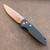 Pro-Tech TR-3 Black Fish Scale Handle w/ Steel Safety Copper Rose PVD Blade BST26.TR3.1