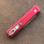Pro-Tech Godfather Solid Red Handle Satin Blade 921-MOPRED