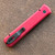 Pro-Tech Godfather Solid Red Handle DLC Blade 921-LTDRED