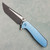 NCC Knives Ragnarok V2 Frame Lock Flipper Cracked Ice 3D Zipper/Chevron Contour Titanium Handles Milled Acidwash Blade w/ Satin Flats