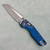 Microtech Marfione Select MSI Mini RAM-LOK Antique Blue Frag Titanium Handle Apocalyptic Full Serrated Blue Accent 210M-12APFRMS2