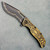 North Mountain Blade KHAI Gold Nocturne Frame Lock 24K Gold Plated Black Titanium Handles Plated Black 3V Blade 2532-GD-DLC