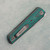 North Mountain Blade Chop 4 Liner Lock Front Flipper Turquoise Ceramic Carbon Fiber Handles SLD-Magic Tanto Blade 2412-GRCF