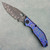 North Mountain Blade BBNM Custom Frame Lock ZircuTi/Titanium Handles Vegas Forge Damascus Bowie Blade 2