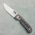 Wingman EDC MTNT Mach 3 Frame Lock Front Flipper White Storm Fat Carbon Handles Satin M390 Blade (Consignment)