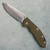 Hinderer Knives XM-18 3.5" Gen III Non-Flipper Spanto OD Green G10 Stonewash Titanium Handle Stonewash CTS-XHP Blade (Pre-owned)