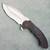 Todd Fischer Custom Archangel Flipper Liner Lock Titanium/Shred Carbon Fiber Handle Satin Blade