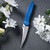 Pro-Tech Avalon Button Lock Knurled Blue Handle Satin Blade PN1100-LTDBLUE