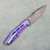 Null Knives Raiden R2 Aero Frame Lock Blurple Crystalized Titanium Handle Grabak Damasteel Blade Launch Exclusive (Consignment)