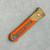 Dalton Moe Auto Brass Handle w/ Orange G10 Inlays  Bead Blast Blade