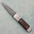 Pro-Tech Godson Custom Steel Handle w/ Cocobolo Wood Inlays Damascus Blade Mosaic Button (Consignment)