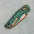 Microtech Marfione Select MSI Mini RAM-LOK Antique Green Frag Titanium Handle Bronzed Standard Bronze Accent 210M-13FRMS2