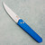 Boker Plus Burnley Kwaiken Auto Blue Handle Stonewash Blade 06EX299SOI