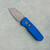 Pro-Tech Runt 5 Reverse Tanto Solid Blue Handle Acidwash Blade GP.RUNT5.01-BLUE (Pre-owned)